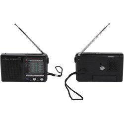 Radio Portable Compacte Multibande AM/FM/SW avec Antenne Rétractable, Idéale pour Le Camping, la Pêche et Les Personnes âgées.