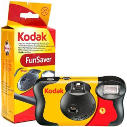 Appareil Photo Jetable KODAK FUNSAVER - 27 poses ( 800 Iso ) avec Flash Incorporé - Usage Sortie et Mariage