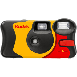 KODAK FunSaver Flash 27exp - Appareil Photo à Usage Unique 35mm, Capteur CCD, Zoom Optique 5X, Format JPEG, Contrôle d'Expositio
