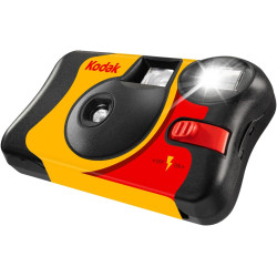 KODAK FunSaver Flash 27exp - Appareil Photo à Usage Unique 35mm, Capteur CCD, Zoom Optique 5X, Format JPEG, Contrôle d'Expositio