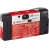 AgfaPhoto 601020 - Appareil Photo Jetable LeBox Flash, 27 Photos, Objectif Optique 31 mm - Gris et Rouge (Lot de 2)