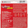 AgfaPhoto 601020 - Appareil Photo Jetable LeBox Flash, 27 Photos, Objectif Optique 31 mm - Gris et Rouge (Lot de 2)