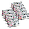AgfaPhoto Pack 10 x 601025 - Appareil Photo Jetable LeBox Wedding, 27 Photos, Objectif Optique 31 mm - Gris