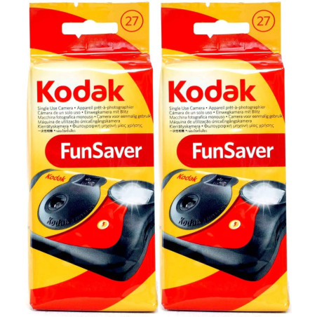 2 x Funsaver appareils photo jetables avec flash 800 ISO