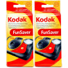 2 x Funsaver appareils photo jetables avec flash 800 ISO