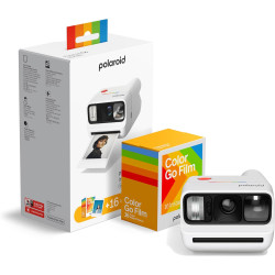 Polaroid - Pack Appareil Photo instantané Go Gen 3 Blanc + Film Couleur Go (16 Photos)
