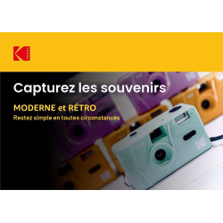 KODAK M35 DA00234 - Appareil Photo Rechargeable 35mm, Objectif Grand Angle Fixe, Viseur Optique, Flash Intégré, Pile AAA – Vert 