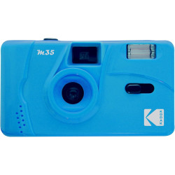 KODAK M35 DA00240 - Appareil Photo Rechargeable 35mm, Objectif Grand Angle Fixe, Viseur Optique, Flash Intégré, Pile AAA – Bleu