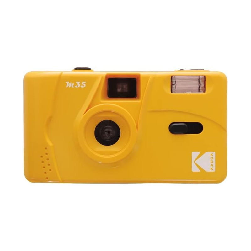 KODAK M35 DA00233 - Appareil Photo Rechargeable 35mm, Objectif Grand Angle Fixe, Viseur Optique, Flash Intégré, Pile AAA – Jaune