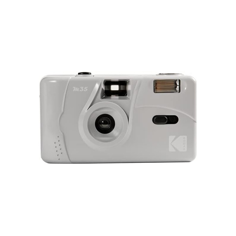 KODAK M35 DA00255 - Appareil Photo Rechargeable 35mm, Objectif Grand Angle Fixe, Viseur Optique, Flash Intégré, Pile AAA – Gris