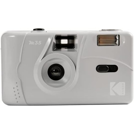 KODAK M35 DA00255 - Appareil Photo Rechargeable 35mm, Objectif Grand Angle Fixe, Viseur Optique, Flash Intégré, Pile AAA – Gris
