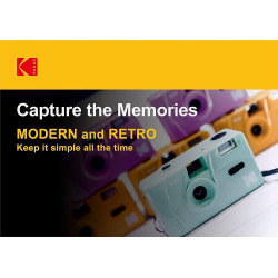 KODAK M35 DA00235 - Appareil Photo Rechargeable 35mm, Objectif Grand Angle Fixe, Viseur Optique, Flash Intégré, Pile AAA – Viole