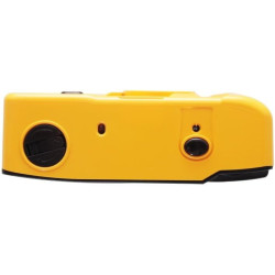 Kodak pack m35 argentique + pellicule 100 asa - appareil photo kodak rechargeable 35mm jaune, objectif grand angle fixe, viseur 