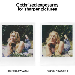 Polaroid now gen3 - pebble blanc + color film bundle (16 photos)