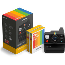Polaroid - now+ gen3 - appareil photo instantané connecté bleutooth - pack appareil photo + film couleur (16 photos) noir (6562)