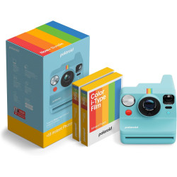 Polaroid - instant camera - now+ gen3 - artic bleu + color film bundle (16 photos)
