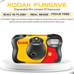 Kodak 8617763 - FunSaver Camera, 800 Speed - 27 Exposure Film - Warranty: 1Y