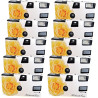 Lot de 10 appareils Photo jetables de Mariage « Rose Blanche » avec Flash (27 Photos 400 ASA)