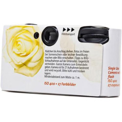 Lot de 10 appareils Photo jetables de Mariage « Rose Blanche » avec Flash (27 Photos 400 ASA)