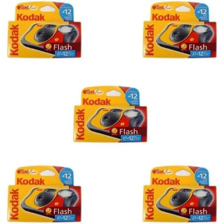 Kodak Fun Flash Lot de 5 appareils photo jetables 39 poses