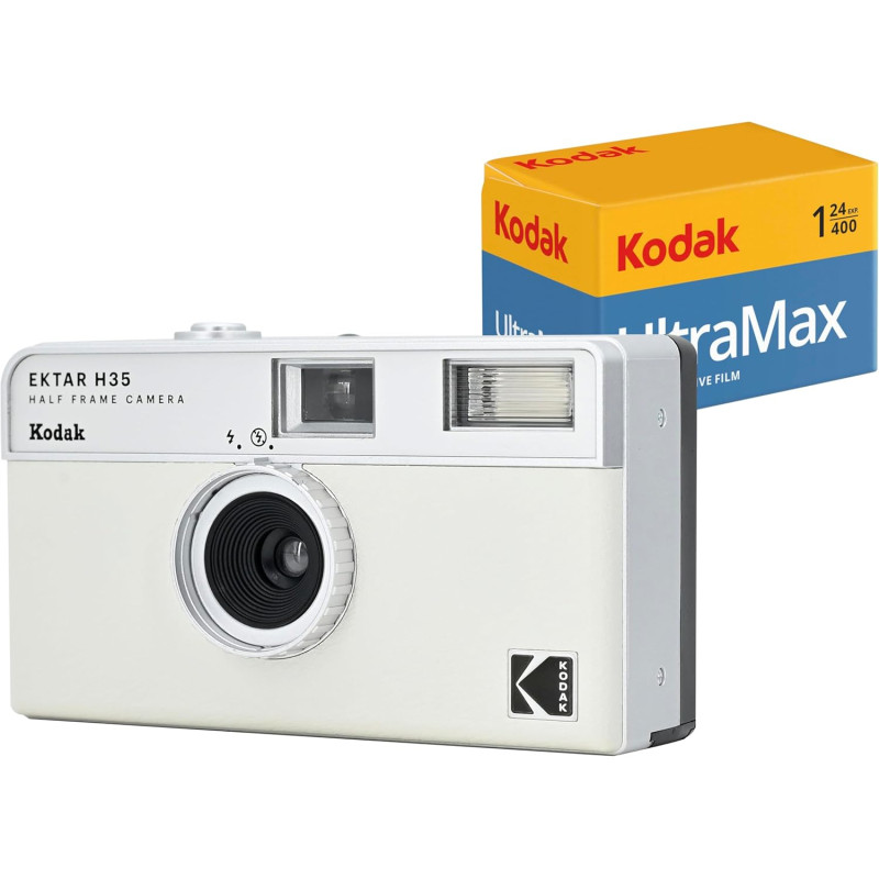Kodak EKTAR H35 Caméra vidéo Demi-Format 35 mm, réutilisable, sans Mise au Point, léger, Facile à Utiliser (Film et Pile AAA Non