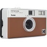 Kodak EKTAR H35 Caméra de Film Demi-Format 35 mm, réutilisable, sans Mise au Point, léger, Facile à Utiliser (Marron) (Film et P