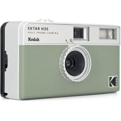 Kodak EKTAR H35 Caméra de Film Demi-Format 35 mm, réutilisable, sans Mise au Point, léger, Facile à Utiliser (Vert Sauge) (Film 