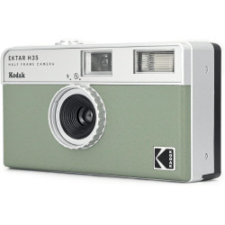 Kodak EKTAR H35 Caméra de Film Demi-Format 35 mm, réutilisable, sans Mise au Point, léger, Facile à Utiliser (Vert Sauge) (Film 