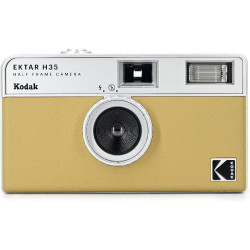 Kodak EKTAR H35 Caméra de Film Demi-Format 35 mm, réutilisable, sans Mise au Point, léger, Facile à Utiliser (Sable) (Film et Pi