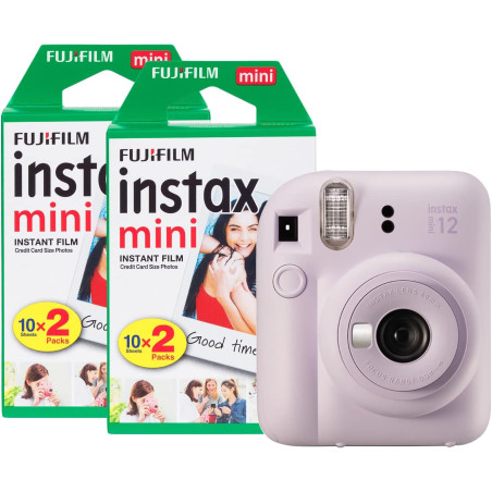 Fujifilm Instax Mini 12 Appareil Photo instantané avec Pack de 40 pellicules Lilas