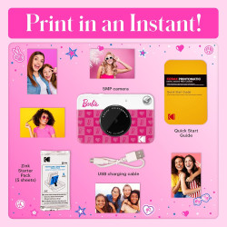 KODAK x Barbie Printomatic Appareil Photo numérique instantané Couleur Appareil Portable Barbie 5 MP, Zink 2x3 (5,1 x 7,5 cm) Pa