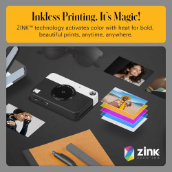 Kodak Printomatic Caméra Instantanée Full-Color – Pack 75 Feuilles – Photo Zink 2x3 – Noir