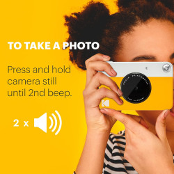 Kodak Printomatic Caméra Instantanée Full-Color – Pack 75 Feuilles – Photo Zink 2x3 – Noir