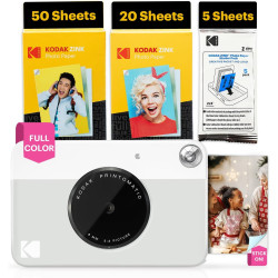 Kodak Printomatic Caméra Instantanée Full-Color – Pack 75 Feuilles – Photo Zink 2x3 – Gris