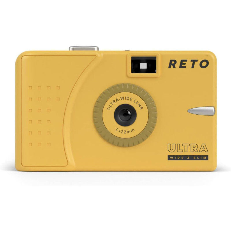 RETO Ultra Wide und Slim 35 mm Wiederverwendbare Tageslicht-Filmkamera – 22 mm Weitwinkelobjektiv, fokusfrei, Leicht, Einfach zu