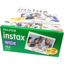 Fujifilm Instax Wide – Lot de 5 boîtes de 20 pellicules (100 photos format large) pour appareil photo instantané Fuji Instax 210