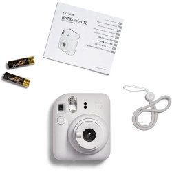 Fujifilm Instax Mini 12 Appareil Photo instantané avec Pack de 40 pellicules Blanc Argile