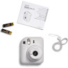 Fujifilm Instax Mini 12 Appareil Photo instantané avec Pack de 40 pellicules Blanc Argile