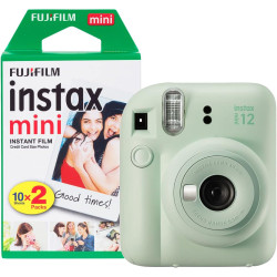 Fujifilm Instax Mini 12 Appareil Photo instantané avec Pack de 20 pellicules Vert Menthe