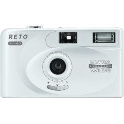 RETO PANO Appareil photo 35 mm – Objectif large 22 mm, panorama, commutation facile, modes cinématographiques, cache d'objectif,