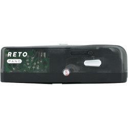 RETO PANO Caméra film 35 mm, objectif 22 mm, panorama, commutation facile, mode cinématographique, cache-objectif, flash intégré