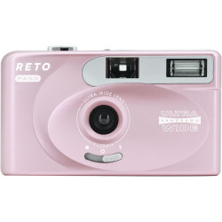 RETO Appareil photo PANO 35 mm, objectif large 22 mm, panorama, commutation facile, mode cinéma, capuchon d'objectif, flash inté