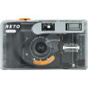 RETO PANO Appareil photo 35 mm - Objectif 22 mm, panorama, commutation facile, modes cinématographiques, cache d'objectif, flash