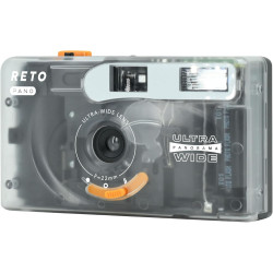 RETO PANO Appareil photo 35 mm - Objectif 22 mm, panorama, commutation facile, modes cinématographiques, cache d'objectif, flash