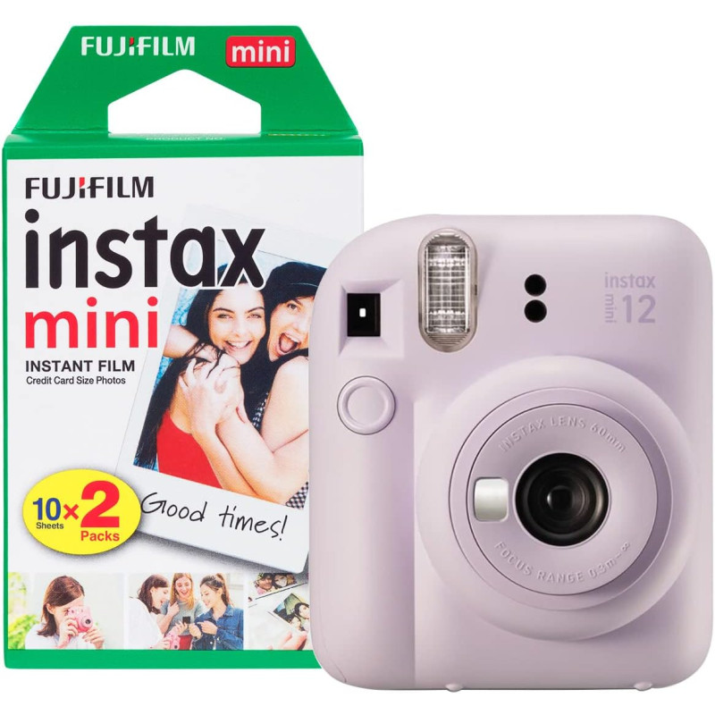Fujifilm Instax Mini 12 Appareil Photo instantané avec Pack de 20 pellicules Lilas