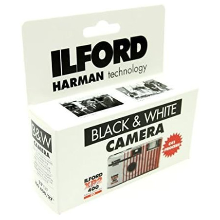 Ilford XP2 SUPER appareil photo jetable avec flash (27 poses) film Noir et blanc Cat1174186, 2-Pack