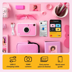 Kodak Printomatic+ Appareil Photo numérique instantané 10 MP, Impressions Couleur sur Papier Photo Zink 2 x 3 (5,1 x 7,5 cm) à D