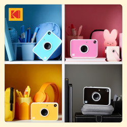 Kodak Printomatic+ Appareil Photo numérique instantané 10 MP, Zink 2x3 (5,1 x 7,5 cm), LED RVB, Coffret Cadeau: Étui, Pack de 20