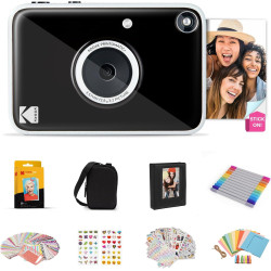 Kodak Printomatic+ Appareil Photo numérique instantané 10 MP, Zink 2x3 (5,1 x 7,5 cm), LED RVB, Coffret Cadeau: Étui, Pack de 20