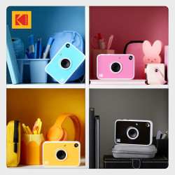 Kodak Printomatic+ Appareil Photo numérique instantané 10 MP, Zink 2x3 (5,1 x 7,5 cm), LED RVB, Coffret Cadeau: Étui, Pack de 20